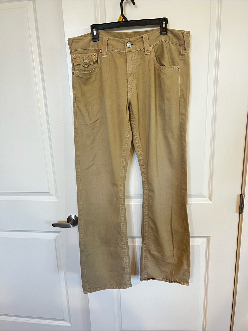 True Religion Men's Bootcut Jeans in Khaki